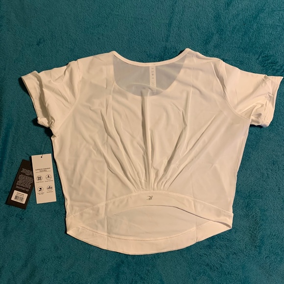 Glyder Subtle Crop Top : Ivory - Picture 4 of 4